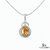 Teardrop Natural Citrine Pendant with Diamond Frame