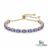 Tanzanite & Diamond Tennis Bracelet - Handmade Fine Jewelry for Women