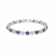 Blue Sapphire & Diamond Flower Bracelet in 14k and 18k Gold – Elegant Women’s Bracelet