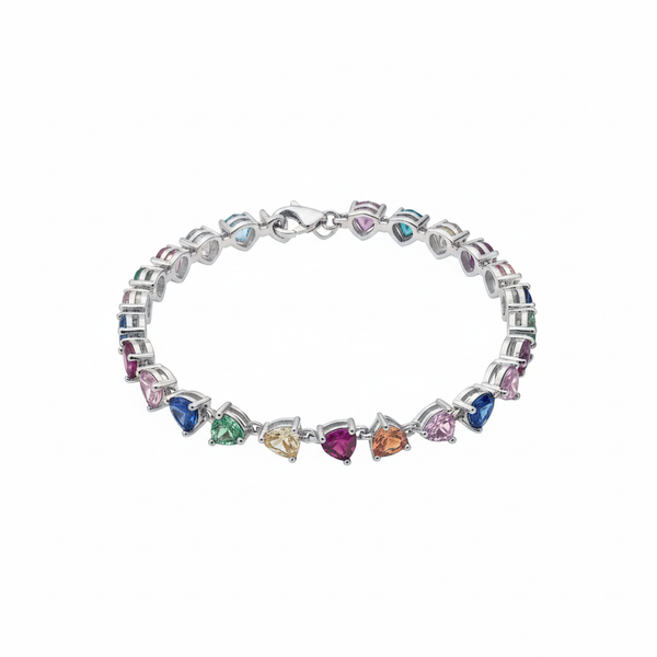 Doppelter Smaragd-Ring in offenem Design aus 14 Karat Gold – Band mit quadratisch und rund geschliffenen grünen Edelsteinen