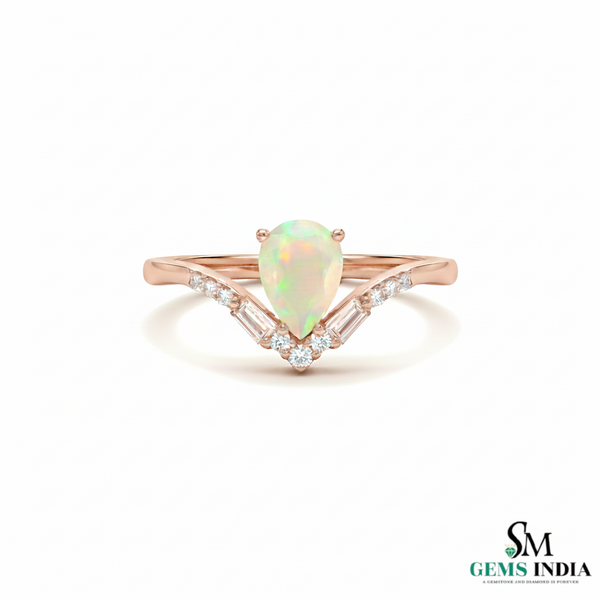 Doppelter Smaragd-Ring in offenem Design aus 14 Karat Gold – Band mit quadratisch und rund geschliffenen grünen Edelsteinen