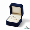 Minimalist Oval Emerald Solitaire Ring - Emerald Engagement Ring