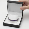 Radiant Emerald-Cut Amethyst Tennis Bracelet for Women