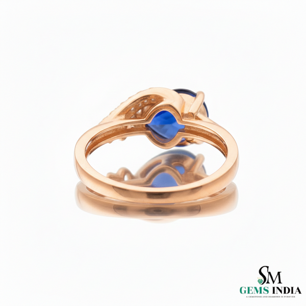 Luxury Pear Cut Sapphire & Diamond Ring in 14k and 18k Gold - Unique Sapphire Ring