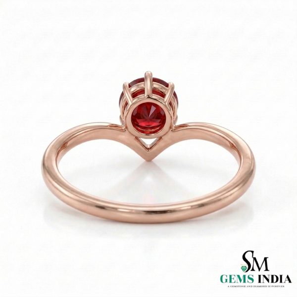 Natürlicher Rubin- und Diamant-Eulenring aus massivem 18-karätigem Gold, eleganter Eulenform-Ring