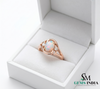 Oval Opal Ring with Diamond Accents – Vintage Opal Engagement Ring