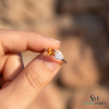 Pear Shaped Citrine Diamond Ring - Gift For Women