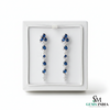Elegant Blue Sapphire Diamond Dangle Earrings – Luxury Fine Jewelry