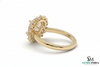 Luxury Oval Morganite Halo Ring with Diamonds - Blush Pink Engagement Ring