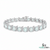 Elegant Oval Aquamarine Diamond Bracelet with Curved Diamond Links