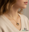 Peacock Design Blue Sapphire Pendant - Blue Stone Pendant
