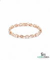 Luxury Morganite & Diamond Tennis Bracelet - Gold Bracelet for Women