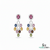Oval shape Multicolor Gemstone Chandelier Earrings – Luxury Statement Drop Design