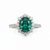 3.90 Carats Natural Zambian Emerald And Diamond Engagement Ring / Elegant May Birthstone Ring / Anniversary Wedding Gift Ring