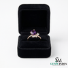 Purple Amethyst Pear Ring with Marquise Diamond Detail – Fine Jewelry