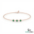 Minimal Round Emerald Trio Bracelet – Elegant Everyday Jewelry