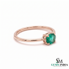 Natural Emerald Solitaire Ring – Oval Cut in 14K Gold
