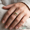 Open Emerald Band Ring – Modern Wrap Style Green Gemstone Dainty Fine Jewelry