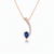 Pear Shaped Natural Blue Tanzanite & Diamond Curved Pendant