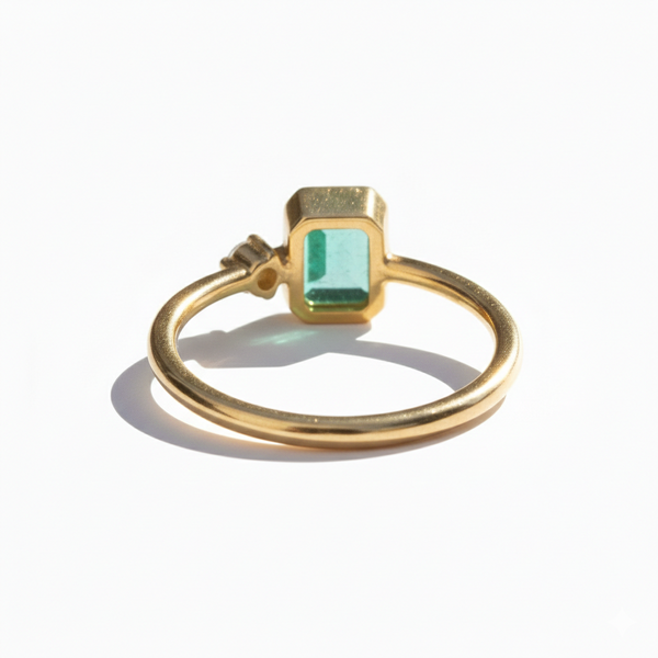 1 Carats Emerald Cut Natural May Birthstone Emerald Solitaire Ring - Women Wedding Gift Ring