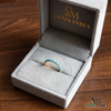 Turquoise Eternity Band Ring With Round Blue Turquoise Stones – Minimalist Stackable Ring