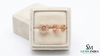 Minimalist Oval Gold Drop Earrings with Sparkling Diamonds