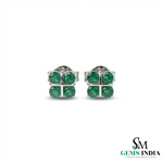 Minimal Emerald Stud Earrings in 14K Gold – Everyday Fine Jewelry