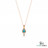 Elegant Turquoise Teardrop Pendant in 14K Gold – Minimalist Statement Jewelry