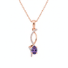Natural Oval Tanzanite Twisted Diamond Pendant