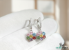 Rainbow Round Cut Flower Earrings Women’s Dangle Earring Jewelry