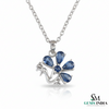Peacock Design Blue Sapphire Pendant - Blue Stone Pendant