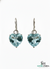 Heart Shape Natural Aquamarine Drop Earrings in 14k and 18k Gold