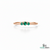 Round Three Emerald Gold Ring – May Birthstone Jewelry