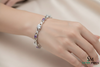 Infinity Link Amethyst Diamond Bracelet for Women - Fine Gold Jewelry