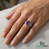 Pear Cut Amethyst Infinity Twist Ring - February birthstone ring