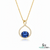 Elegant Oval cut Blue Tanzanite & Diamond Teardrop Pendant