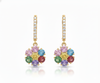 Rainbow Round Cut Flower Earrings Women’s Dangle Earring Jewelry