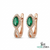 Luxury Marquise Cut Emerald Earrings with Diamond Halo