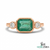 Minimalist Emerald Cut Emerald Gold Ring – Modern Bezel Setting (Copy)