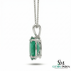 Oval Cut Emerald Pendant in 14k Gold – Classic Solitaire Design