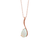 Elegant Pear Opal Swirl Pendant – Fine Silver Jewelry