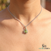 Pear Cut Peridot Pendant With Green Gemstone Accents – Special Occasion Jewelry