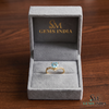 Heart Cut Aquamarine Diamond Accent Ring - Statement Jewelry For Her