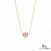 Oval Morganite Pendant with Diamond Accents – Jewelry Gift for Her