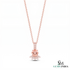 Natural Morganite Pendant with Diamond Accents - Pink Gemstone