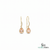 Pear Cut Morganite Drop Earrings with Diamond Halo - Gemstone Jewelry for Women