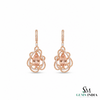Pear Cut Morganite Drop Earrings with Diamond Accents - Gift For Her
