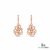 Pear Cut Morganite Drop Earrings with Diamond Accents - Gift For Her