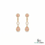 Pear Shaped Pink Gemstone Dangle Earrings - Elegant Fine Jewelry