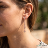 Morganite and Diamond Dangle Earrings –Elegant Bridal Jewelry